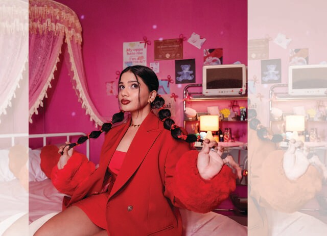 Srishti Garg, content creator, says she loves dressing like a baddie when she goes to her agency’s office. (SHOT BY SHIVAM MAURYA) Srishti Garg, content creator, says she loves dressing like a baddie when she goes to her agency’s office. (SHOT BY SHIVAM MAURYA)