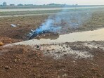 Wrecked remains of a Pakistan Army armed drone, brought down by Indian Army using the L-70 air defence guns, in Kachchh on Saturday. Wrecked remains of a Pakistan Army armed drone, brought down by Indian Army using the L-70 air defence guns, in Kachchh on Saturday.