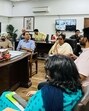 Deputy commissioner Himanshu Jain in a meeting with officials from different departments in Ludhiana on Thursday. (HT Photo)