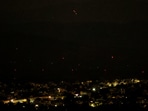India's air defence system intercepts objects in the sky, after India-Pakistan ceasefire announcement, in the city of Jammu, May 10, 2025. 