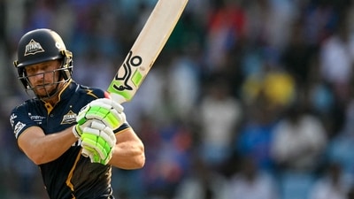 Gujarat Titans' Jos Buttler plays a shot during the Indian Premier League (IPL) Twenty20 cricket match between Lucknow Super Giants and Gujarat Titans (AFP) Gujarat Titans' Jos Buttler plays a shot during the Indian Premier League (IPL) Twenty20 cricket match between Lucknow Super Giants and Gujarat Titans (AFP)
