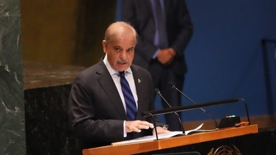 Pakistan Prime Minister Shehbaz Sharif's remarks on the ceasefire came just minutes after his army violated the deal. (AFP) Pakistan Prime Minister Shehbaz Sharif's remarks on the ceasefire came just minutes after his army violated the deal. (AFP)