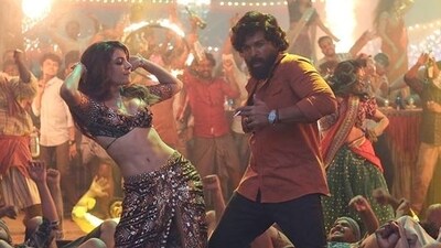 Samantha Ruth Prabhu and Allu Arjun's still from Oo Antava. Samantha Ruth Prabhu and Allu Arjun's still from Oo Antava.