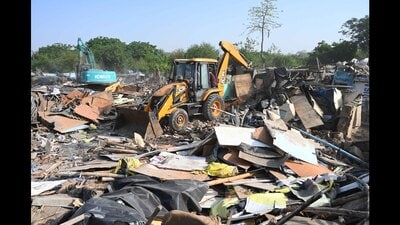 In recent weeks, the city witnessed a wave of demolitions targeting slums, particularly in Sector 25 and parts of Dhanas. (HT File) In recent weeks, the city witnessed a wave of demolitions targeting slums, particularly in Sector 25 and parts of Dhanas. (HT File)