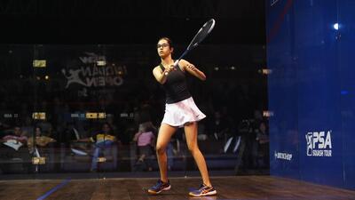 India’s 17-year-old squash player Anahat Singh, who has entered the women’s singles Round 2 at the world championships in Chicago. (HT Photo) India’s 17-year-old squash player Anahat Singh, who has entered the women’s singles Round 2 at the world championships in Chicago. (HT Photo)