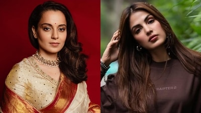 Kangana Ranaut and Rhea Chakraborty Kangana Ranaut and Rhea Chakraborty