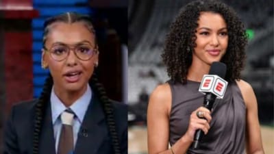 Malika Andrews' costume went viral ahead of Knicks vs Celtics (X) Malika Andrews' costume went viral ahead of Knicks vs Celtics (X)