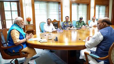 Modi had met the top officials on Friday too to review how Operation Sindoor --- India’s direct military response to the April 22Pahalgam terror strike --- was unfolding. (ANI) Modi had met the top officials on Friday too to review how Operation Sindoor --- India’s direct military response to the April 22Pahalgam terror strike --- was unfolding. (ANI)