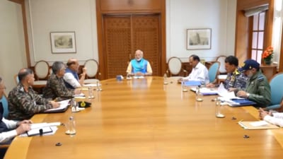 Prime Minister Narendra Modi's key meeting amid tensions with Pakistan on Saturday. (ANI)