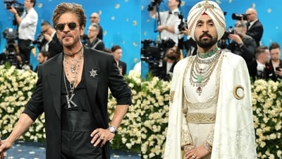 Shah Rukh Khan and Diljit Dosanjh debuted at the Met Gala this year. (Getty Images) Shah Rukh Khan and Diljit Dosanjh debuted at the Met Gala this year. (Getty Images)