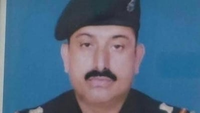 Subedar Major Pawan Kumar was serving in the 25 Punjab Regiment. (HT Photo) Subedar Major Pawan Kumar was serving in the 25 Punjab Regiment. (HT Photo)