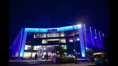 he Nexus Elante Mall, which had closed for public on Friday evening, in keeping with the administrations directions for lights off post sunset, was seen fully lit up on Saturday evening after it was announced that India & Pakistan had agreed to a ceasefire. The mall, as well as other parts of the city, however, switched off the lights later in the evening after reports of ceasefire violations came in. (Ravi Kumar/HT) he Nexus Elante Mall, which had closed for public on Friday evening, in keeping with the administrations directions for lights off post sunset, was seen fully lit up on Saturday evening after it was announced that India & Pakistan had agreed to a ceasefire. The mall, as well as other parts of the city, however, switched off the lights later in the evening after reports of ceasefire violations came in. (Ravi Kumar/HT)