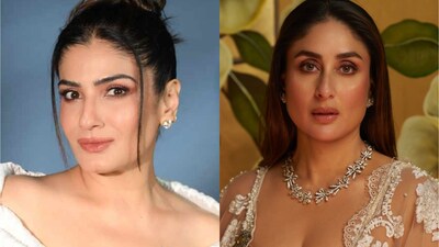 Raveena Tandon and Kareena Kapoor Raveena Tandon and Kareena Kapoor