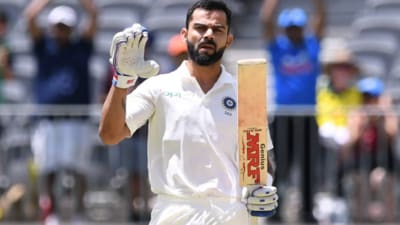 Virat Kohli's iconic celebration after reaching his century in Perth in 2018. Virat Kohli's iconic celebration after reaching his century in Perth in 2018.