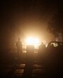 A man walks on a street during a blackout in the city of Amritsar on Saturday. (REUTERS) A man walks on a street during a blackout in the city of Amritsar on Saturday. (REUTERS)