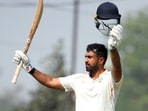 Vidarbha's Karun Nair celebrates his century during Day 4 of the Ranji Trophy final Vidarbha's Karun Nair celebrates his century during Day 4 of the Ranji Trophy final