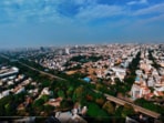 Aerial view of Bengaluru, a landlocked city in Karnataka. Aerial view of Bengaluru, a landlocked city in Karnataka.