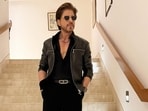 Shah Rukh Khan looks dapper in an all-black outfit and a diamond necklace for the IPL opening ceremony. Shah Rukh Khan looks dapper in an all-black outfit and a diamond necklace for the IPL opening ceremony.
