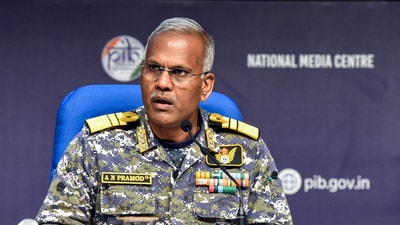 Vice Admiral AN Pramod speaks during the press conference on Operation Sindoor, in New Delhi on Sunday. (ANI) Vice Admiral AN Pramod speaks during the press conference on Operation Sindoor, in New Delhi on Sunday. (ANI)