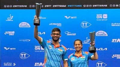 Diya Chitale and Manush Shah at the recent WTT Contender Tunis. (WTT) Diya Chitale and Manush Shah at the recent WTT Contender Tunis. (WTT)