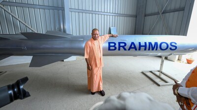 Uttar Pradesh Chief Minister Yogi Adityanath on Sunday inaugurated the BrahMos Aerospace Integration and Testing Facility in Lucknow, with the event being virtually attended by defence minister Rajnath Singh. (PTI) Uttar Pradesh Chief Minister Yogi Adityanath on Sunday inaugurated the BrahMos Aerospace Integration and Testing Facility in Lucknow, with the event being virtually attended by defence minister Rajnath Singh. (PTI)