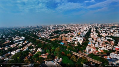 Aerial view of Bengaluru, a landlocked city in Karnataka. (X/@sriharikaranth) Aerial view of Bengaluru, a landlocked city in Karnataka. (X/@sriharikaranth)