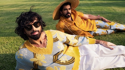 Designer duo Narresh Kukreja and Shivan Bhatiya model for HT City Showstoppers in their new collection. Designer duo Narresh Kukreja and Shivan Bhatiya model for HT City Showstoppers in their new collection.