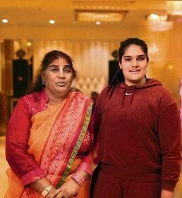 Judoka Tulika Maan with her mother Amrita Singh. Judoka Tulika Maan with her mother Amrita Singh.