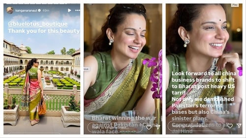 Kangana Ranaut's Instagram Stories. Kangana Ranaut's Instagram Stories.