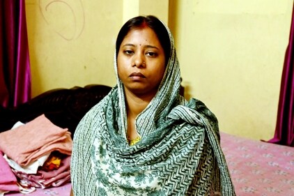 Rajani, wife of BSF constable Purnam Kumar Shaw who is in Pakistan custody, at her residence, in Hooghly district, West Bengal, Saturday, April 26, 2025. Rajani prepares to leave for Punjab with a plea for his safe return. (PTI) Rajani, wife of BSF constable Purnam Kumar Shaw who is in Pakistan custody, at her residence, in Hooghly district, West Bengal, Saturday, April 26, 2025. Rajani prepares to leave for Punjab with a plea for his safe return. (PTI)