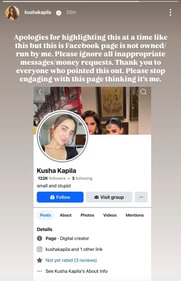 Kusha posted her clarification but deleted it later. Kusha posted her clarification but deleted it later.