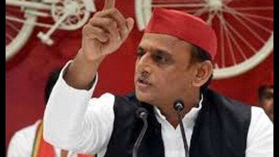 Akhilesh Yadav was addressing a gathering at the Ram Manohar Lohia Auditorium inside the party’s state headquarters in Lucknow on Sunday. (Sourced)