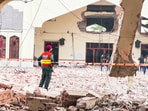 Muridke: A view of a damaged Markaz Taiba, Lashkar-e-Taiba's (LeT) training centre, caused by India's precision missile strikes. (Reuters Video/ANI)