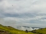 A vegetation fire broke out on Sapphire Road in Chino Hills State Park, California.