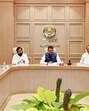 Maharashtra chief minister Devendra Fadnavis (centre) with deputy CMs Eknath Shinde (left) and Ajit Pawar chair a meeting with security officials in Mumbai on Monday. (Photo from X) Maharashtra chief minister Devendra Fadnavis (centre) with deputy CMs Eknath Shinde (left) and Ajit Pawar chair a meeting with security officials in Mumbai on Monday. (Photo from X)