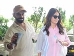 Just a few hours after his announcement on Instagram, Virat was photographed with Anushka at the airport. Just a few hours after his announcement on Instagram, Virat was photographed with Anushka at the airport.
