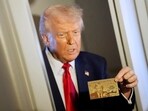 President Donald Trump holds up the gold card on April 3, 2025. The card offers citizenship to immigrants in exchange for a whopping premium of $5 million. President Donald Trump holds up the gold card on April 3, 2025. The card offers citizenship to immigrants in exchange for a whopping premium of $5 million.