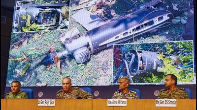 A press conference on 'Operation Sindoor' in New Delhi on Sunday. (PIB) A press conference on 'Operation Sindoor' in New Delhi on Sunday. (PIB)