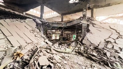 A view of a damaged Markaz Taiba, Lashkar-e-Taiba's (LeT) training centre, caused by India's precision missile strikes. (ANI) A view of a damaged Markaz Taiba, Lashkar-e-Taiba's (LeT) training centre, caused by India's precision missile strikes. (ANI)