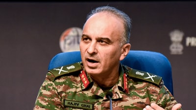 DGMO Lieutenant General Rajiv Ghai speaks during the press conference on 'Operation Sindoor', in New Delhi on Monday. (ANI)