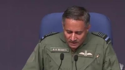 Indian strike at Rahim Yar Khan airbase left a crater. (ANI) Indian strike at Rahim Yar Khan airbase left a crater. (ANI)
