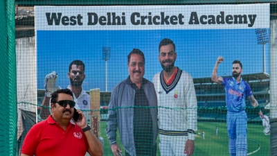 Virat Kohli childhood coach Rajkumar Sharma poses for a photo. (RAJ K RAJ /HT PHOTO) Virat Kohli childhood coach Rajkumar Sharma poses for a photo. (RAJ K RAJ /HT PHOTO)