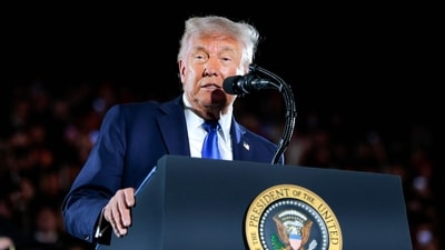 President Donald Trump told reporters earlier Monday that he’s admitting them as refugees because of the “genocide that’s taking place.” (AFP) President Donald Trump told reporters earlier Monday that he’s admitting them as refugees because of the “genocide that’s taking place.” (AFP)