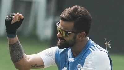 File image of Virat Kohli during a practice session at the Wankhede Stadium in Mumbai. (PTI) File image of Virat Kohli during a practice session at the Wankhede Stadium in Mumbai. (PTI)