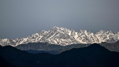 A view of the snowcapped Himalayan range from Poonch in Jammu. (AFP)
