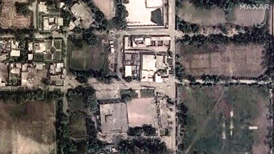 The satellite image shows Markaz Taiba following airstrikes by India in Pakistan's Muridke on May 7, 2025 under Operation Sindoor. (Maxar Technologies/REUTERS)
