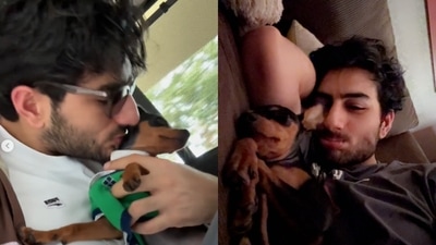 Ibrahim Ali Khan with Bambi Khan