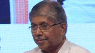 Maharashtra higher and technical education minister Chandrakant Patil criticised private educational institutions for poor management despite substantial financial support provided by the government. (HT FILE)