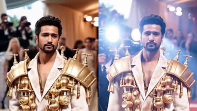According to AI, Vicky Kaushal would walk the carpet in a long white coat. While some found his look creative others found it a little confusing. According to AI, Vicky Kaushal would walk the carpet in a long white coat. While some found his look creative others found it a little confusing.