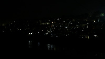 View of a blackout in Jammu, in light of the ongoing military conflict between India and Pakistan. (PTI) View of a blackout in Jammu, in light of the ongoing military conflict between India and Pakistan. (PTI)